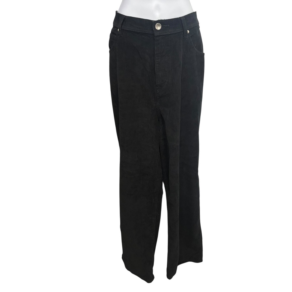 BDG Black Corduroy Wide Leg High Rise Pants 36x32" Streetwear Urban Outfitters